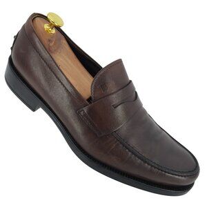 Tod's Italy Brown Leather Penny Loafers Mens size 9 Dress Shoes Driving Slip-ons